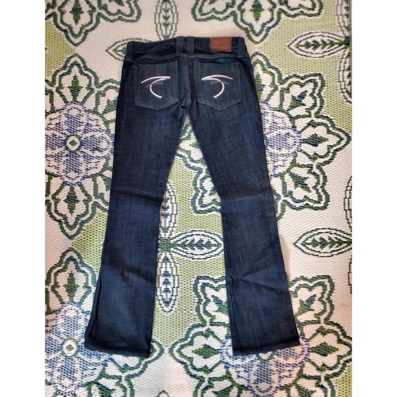 Women's FRANKIE B Low-Rise Bootcut Blue Denim Jeans Sz 26 NWOT